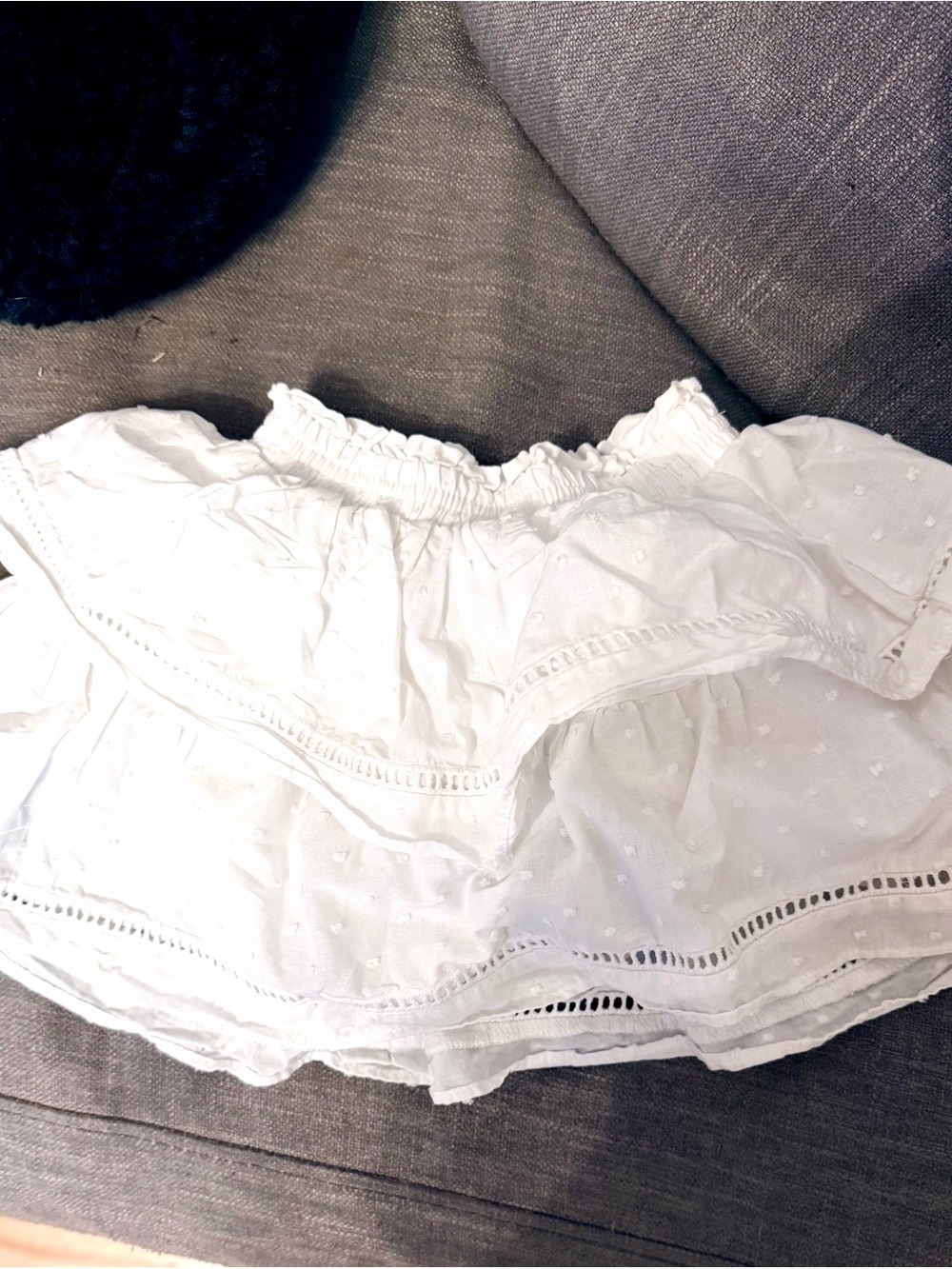 Janie and Jack White Tiered Eyelet Skirt